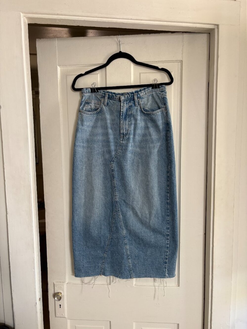 Cotton-On 100% Cotton Denim Maxi Skirt - 4 - Picture 3 of 5